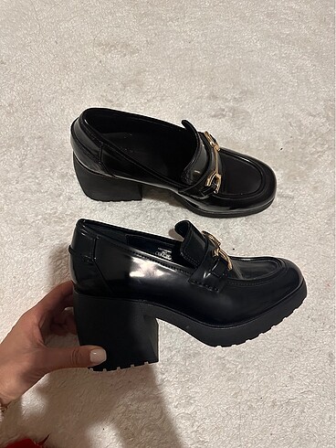 38 Beden siyah Renk Bershka oxford loafer