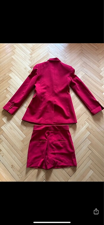 xs Beden kırmızı Renk Zara blazer ceket şort takım