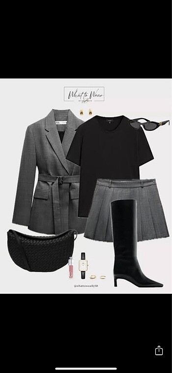 Zara Zara yün etek blazer takım