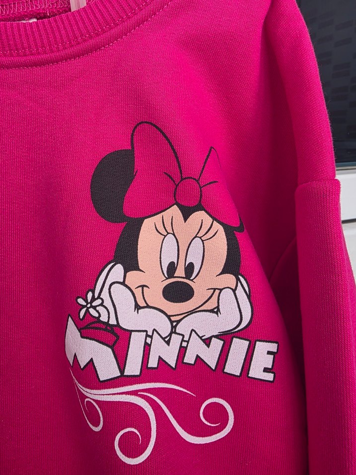 Pembe Minnie Baskılı Kız Eşofman Takımı - Görsel 2