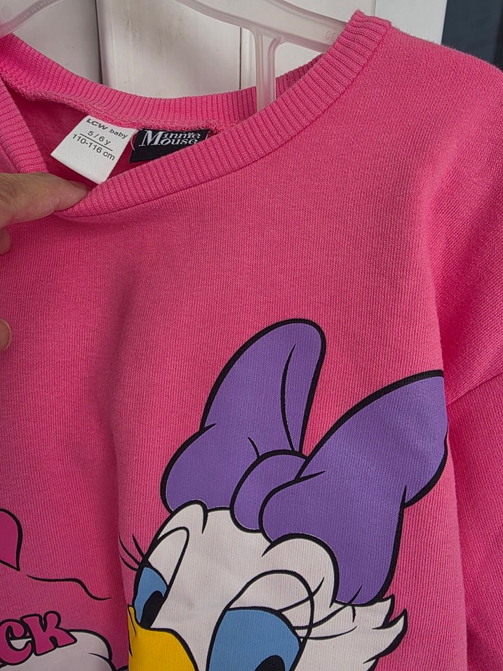 Kız Çocuk Pembe Daisy Duck Baskılı Sweatshirt - Görsel 4