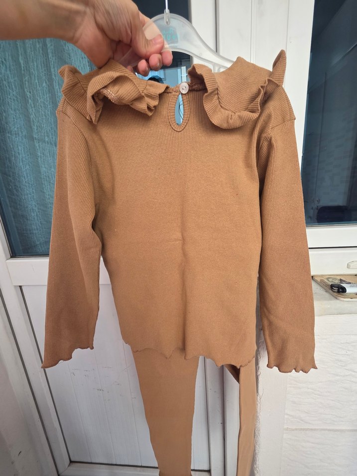 Kız Çocuk Kahverengi 2lu takım - Görsel 4