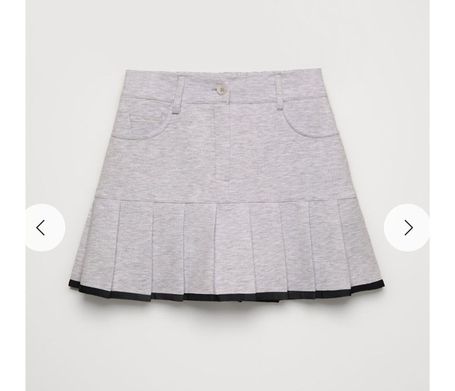 Gri Uzun Kollu Notched Lapel Blazer ceket etek takım - Görsel 2