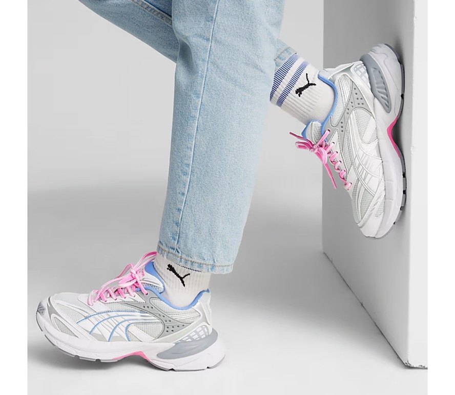 Puma Platform Topuklu Gri-Pembe Spor Ayakkabı - Görsel 2