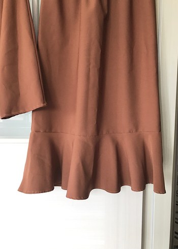 Kahverengi etekli tunik takım - Görsel 5