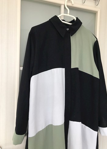 Uzun Kollu, Düğmeli Kadın Gömlek - Görsel 2