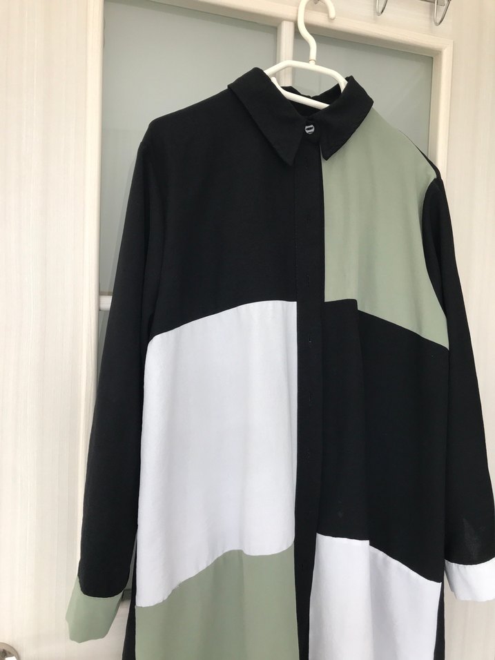 Uzun Kollu, Düğmeli Kadın Gömlek - Görsel 2