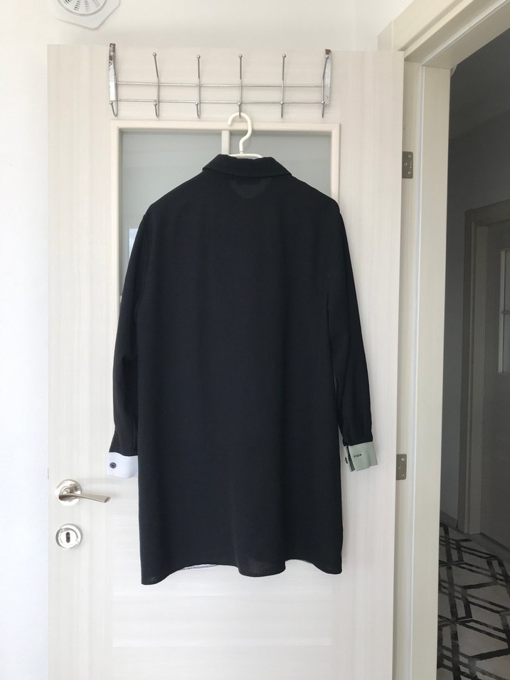 Uzun Kollu, Düğmeli Kadın Gömlek - Görsel 4