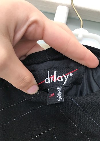 Siyah Çizgili Midi Pilili Kadın Etek - Görsel 3