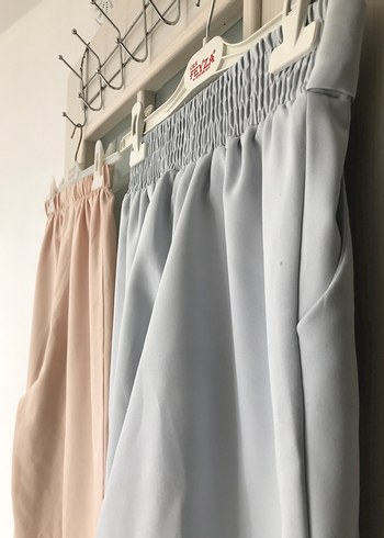 Bej Pastel Kadın Midi Kumaş Pantolon - Görsel 7