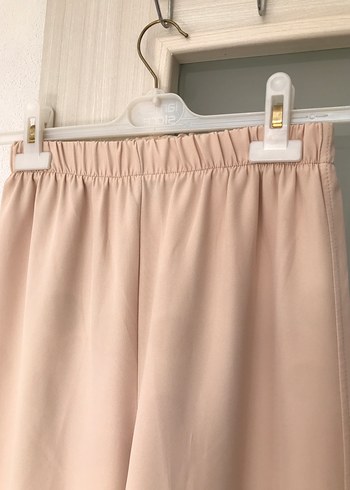 Bej Pastel Kadın Midi Kumaş Pantolon - Görsel 5