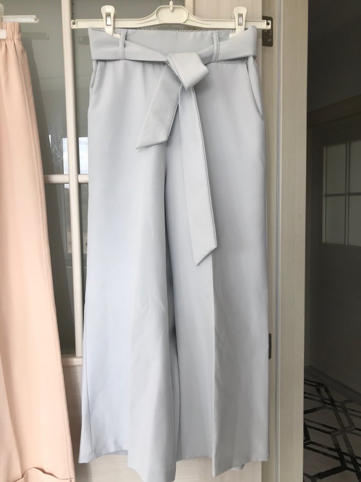 Bej Pastel Kadın Midi Kumaş Pantolon - Görsel 3