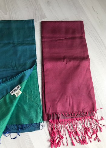 Bohem Çok Renkli Kadın İpek Şal - Görsel 4