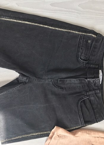 Kadın Bej Mini Kumaş Pantolon - Görsel 3