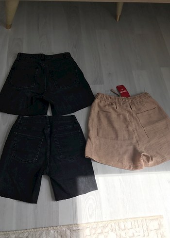 Kadın Bej Mini Kumaş Pantolon - Görsel 6