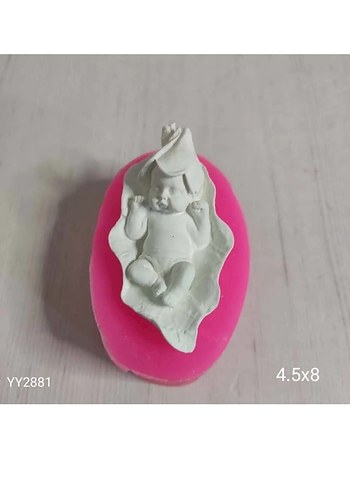 Beyaz Bebek Figürlü Silikon Kalıp 4.5x8 cm