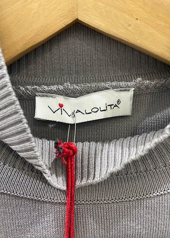 Düğmeli Gri Uzun Kollu soğuk iplik merserize - Görsel 3