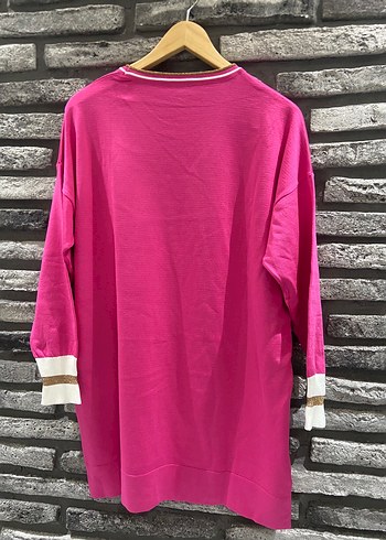 Pembe Uzun Kollu Salaş Kadın Tunik - Görsel 5