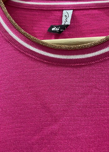 Pembe Uzun Kollu Salaş Kadın Tunik - Görsel 4