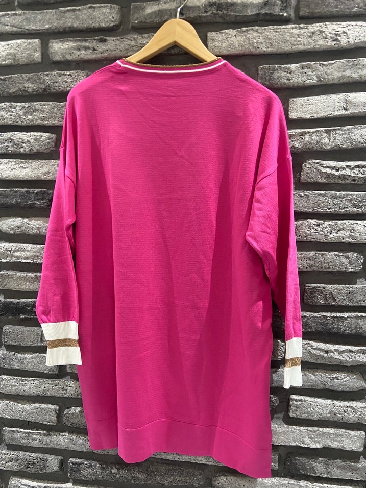 Pembe Uzun Kollu Salaş Kadın Tunik - Görsel 5