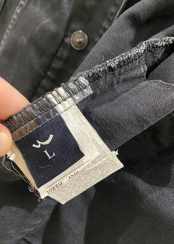 Düğmeli Siyah Kadın Denim Ceket - Görsel 7