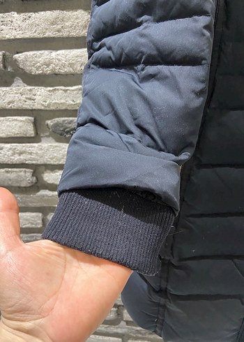 Siyah Kadın Uzun Kaban, Kürklü, Günlük - Görsel 8