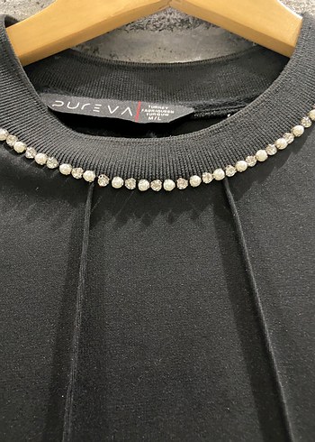 Siyah kadın taşlı şık takım - Görsel 4