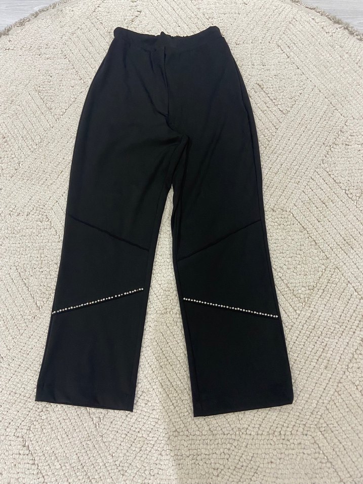 Siyah kadın taşlı şık takım - Görsel 3