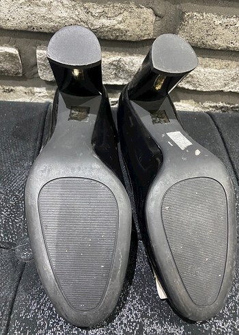 Kadın Siyah Klasik Topuklu Babet - Görsel 5