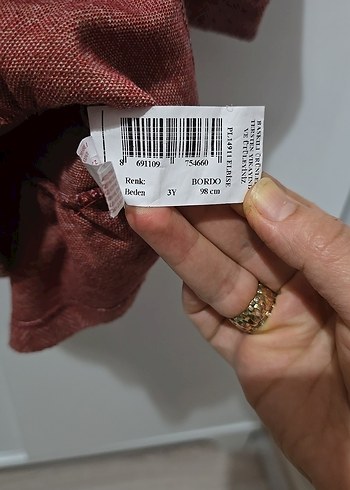 Bordo Uzun Kollu Kız Çocuk Elbise - Görsel 4