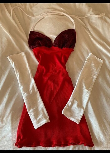 Yılbaşı Gece Elbisesi Fairycore Kırmızı 