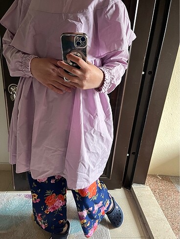 Lila Rengi Ferah Kumaş Tunik