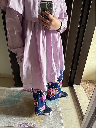 Zara Lila Rengi Ferah Kumaş Tunik