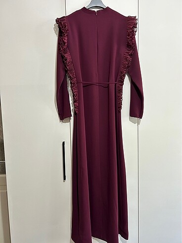 38 Beden bordo Renk Senna Bordo Elbise