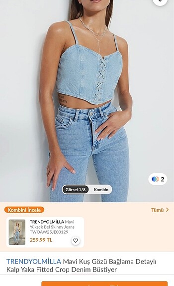 Mavi kot crop - Görsel 2