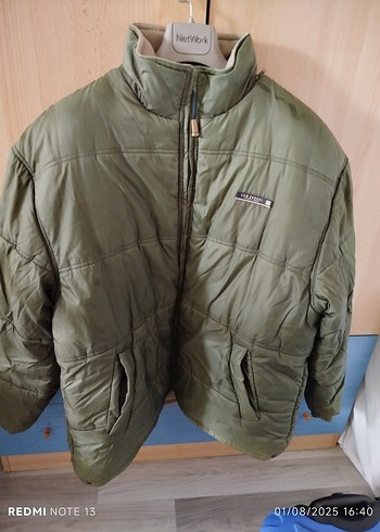 3xl Beden Erkek Çocuk Yeşil Düğmeli Street Wear Ceket