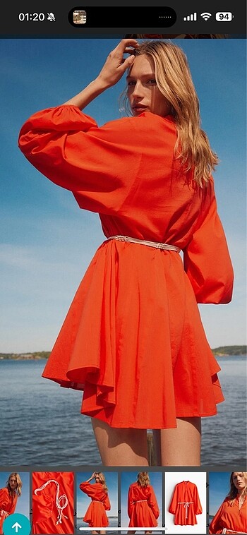 xl Beden H&M kemerli elbise