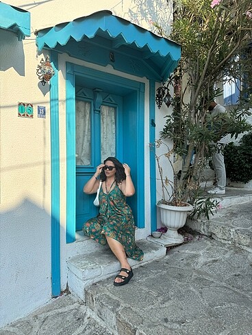 xl Beden çeşitli Renk Yazlık elbise
