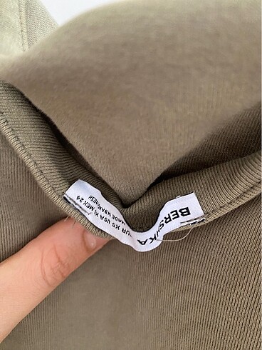 xs Beden haki Renk Bershka midi elbise