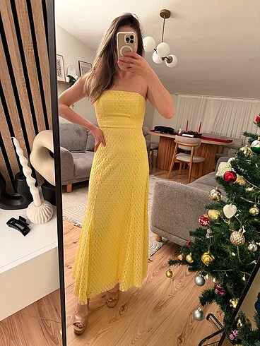 Mango midi elbise