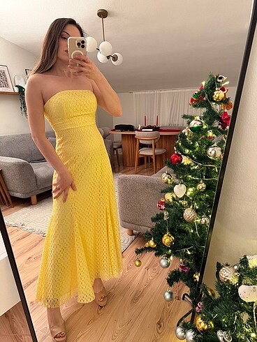 xs Beden Mango midi elbise