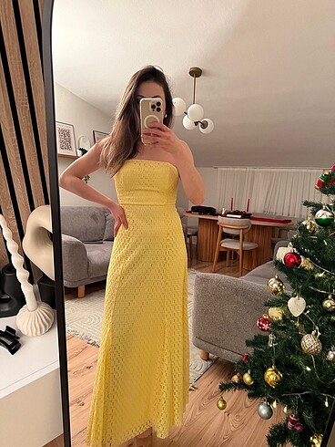 xs Beden Mango midi elbise