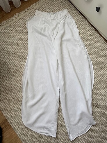 s Beden beyaz Renk Pull and Bear keten pantolon