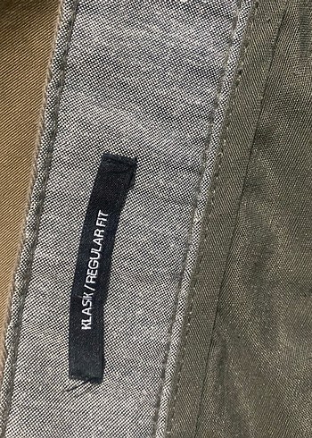 Gri Normal Kesim Kemerli Erkek Pantolon - Görsel 2