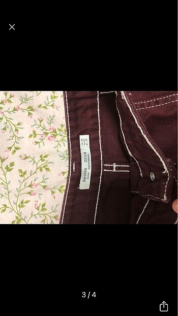 34 Beden bordo Renk Bershka denim etek