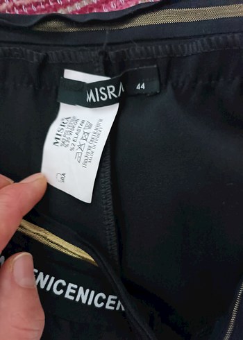 44 Beden siyah Renk Kadın Siyah Kumaş Kemerli Pantolon