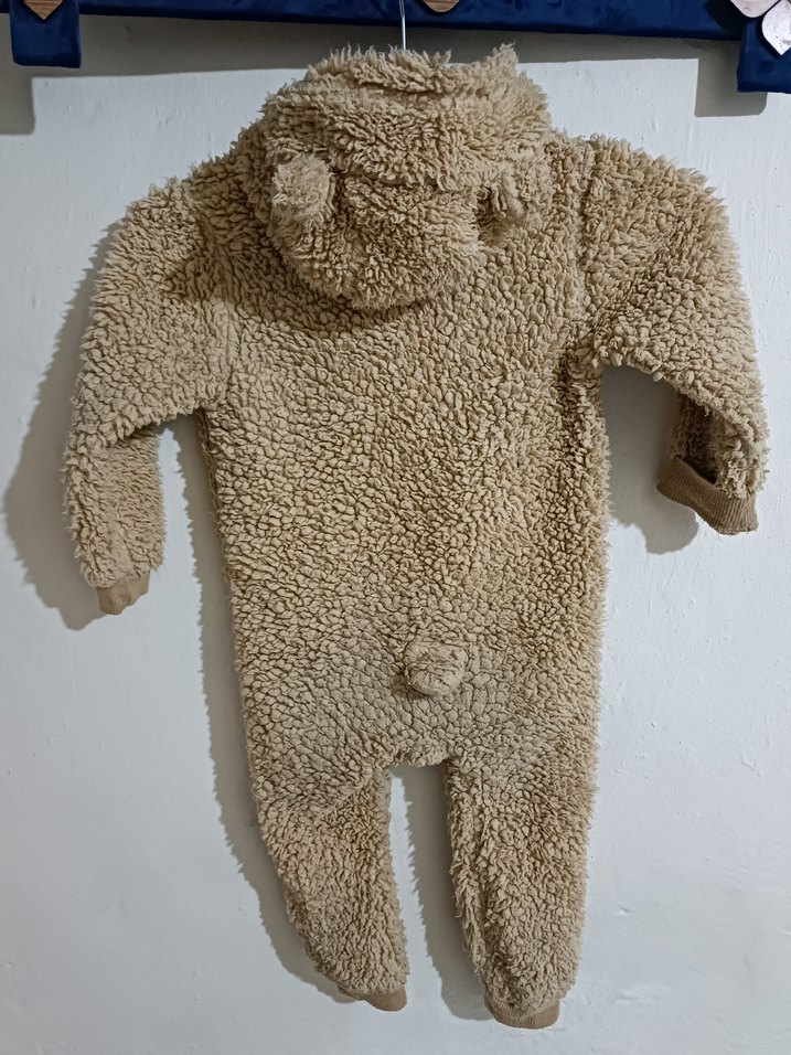 Kahverengi Kürklü Bebek Tulumu - Görsel 2