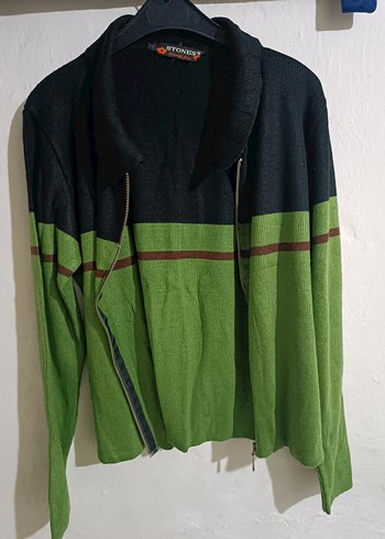 Kırmızı Siyah Boğazlı Örgü Kadın Kazak - Görsel 2