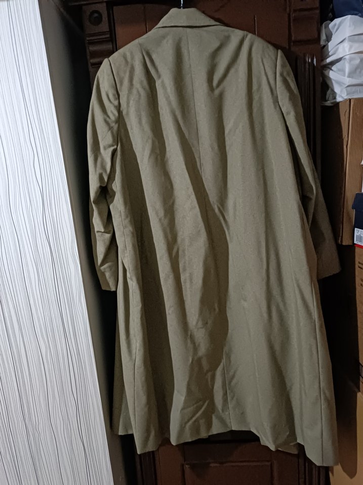 Bej Düğmeli Uzun  Kaban - Görsel 3