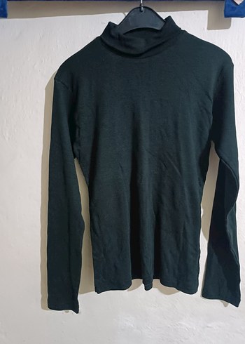 Siyah Yüksek Yakalı Uzun Kollu Triko Elbise - Görsel 6